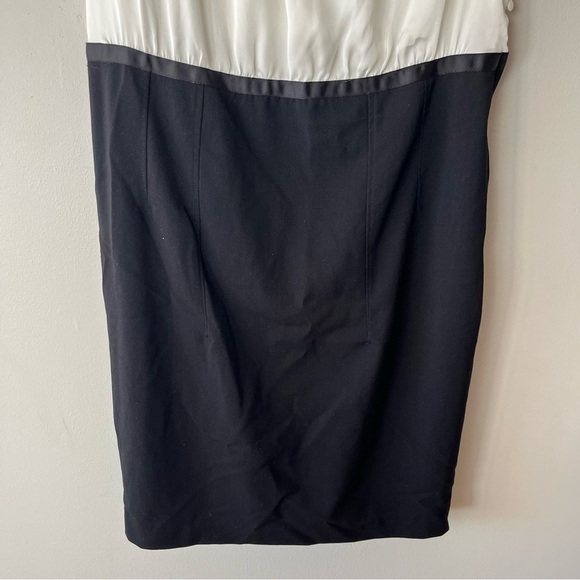 H&M Black and White Lace Details Sheath Workwear Zip Side Dress 12 - Picture 9 of 13